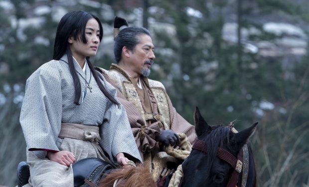 From left: Anna Sawai as Toda Mariko and Hiroyuki Sanada as Yoshii Toranaga in "Shōgun." (Katie Yu/FX)Shogun