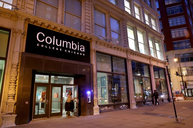 Columbia College Chicago's building in the South Loop, 1104 S. Wabash Ave., on Dec. 13, 2024. The school announced Monday night that it will cut 11 undergraduate and graduate programs and eliminate up to 25 faculty positions amidst their financial struggles. (Chris Sweda/Chicago Tribune)