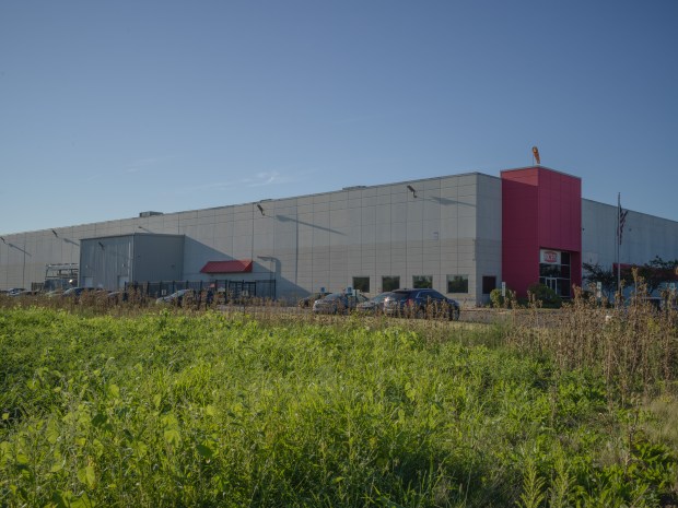 Rich Products Corporation's processing plant in Crest Hill, Ill., outside Chicago, where Adewale Ezekiel Ogunyemi was fatally maimed while cleaning machinery for making frozen pizza, on Sept. 4, 2024. With staffing agencies like the one that supplied Ogunyemi acting as middlemen, companies can sidestep responsibility for the hiring and treatment of workers, even as they profit from their labor. (Sebastian Hidalgo/The New York Times)