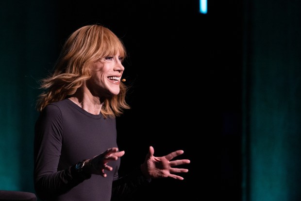 Comedian Kathy Griffin performs during the Moontower Comedy Festival on April 16, 2024, in Austin, Texas. (Rick Kern/Getty Images)