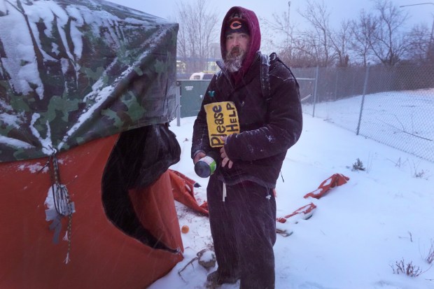 Pete was 41 when he was standing next to his orange tent near Interstate Highway 90 on Dec. 22, 2022, in Chicago's Irving Park Neighborhood. He died in early January 2024.