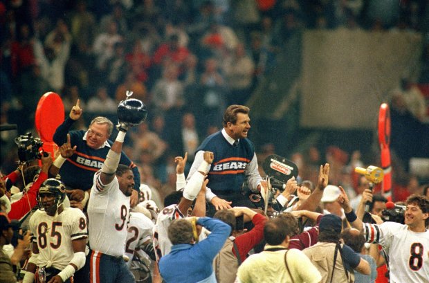 Bears head coach Mike Ditka and defensive coodinator Buddy Ryan are carried around the field after they defeated the Patriots 46-10 to win Super Bowl XX ion Januray 26, 1986.