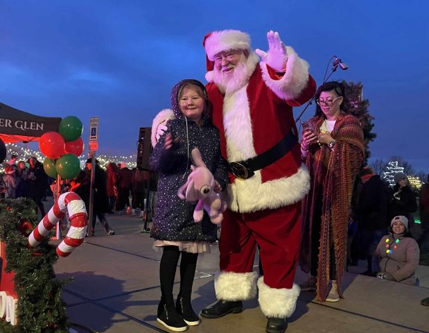 Addy Grande, 9, of Homer Glen, who has battled cancer since just before her 6th birthday, was the guest of honor at the Homer for the Holidays festival Dec. 7, 2024. (Village of Homer Glen)