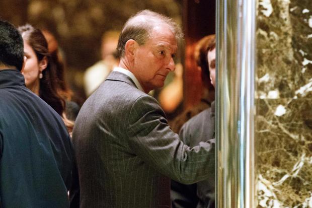 FILE - Paul Atkins, a former SEC Commissioner and current CEO of Patomak Partners, arrives at Trump Tower, Nov. 28, 2016, in New York. (AP Photo/ Evan Vucci, File)