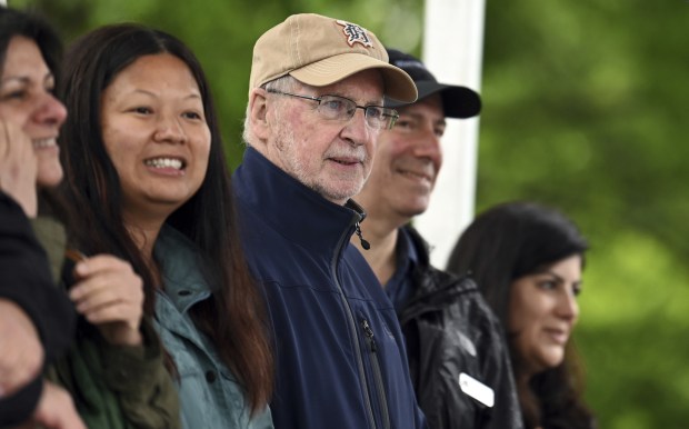 Third from right is Skokie Mayor George George Van Dusen. Images from the Skokie Festival of Cultures on May 21, 2022 in Skokie at Oakton Park (4701 Oakton St.).