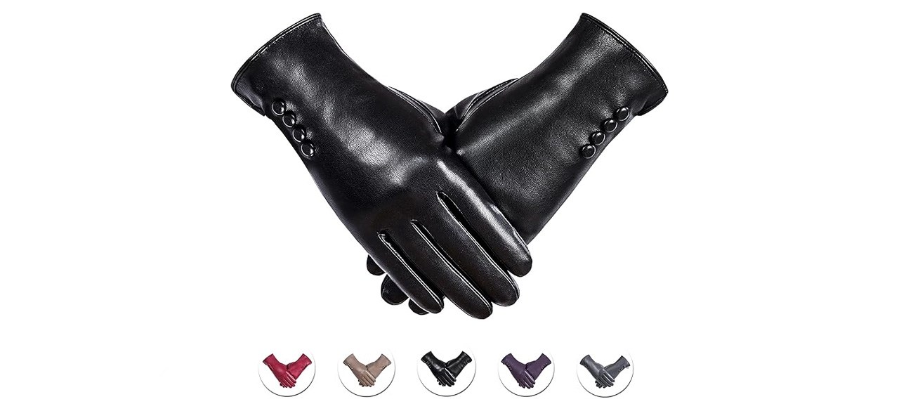 Alepo Winter PU Leather Gloves For Women