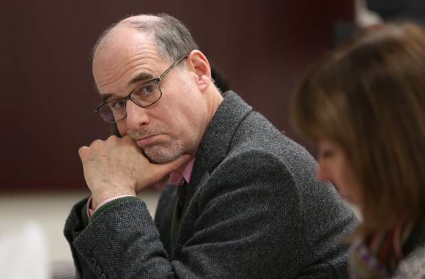 Steve Berlin, Chicago Board of Ethics executive director, listens during a meeting at City Hall on March 21, 2017. (Abel Uribe/Chicago Tribune)