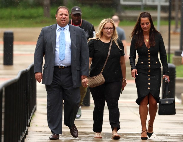 John Kotis, plastic surgeon, arrives for his bench trial at Rolling Meadows Courthouse on July 29, 2024. (Stacey Wescott/Chicago Tribune)