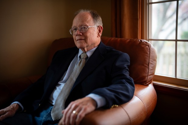 Kent Redfield, professor emeritus of political science at the University of Illinois Springfield, on Nov. 13, 2024. (E. Jason Wambsgans/Chicago Tribune)