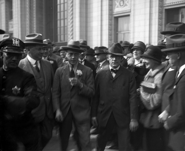 Prince Edward, the Prince of Wales, third from left, visits Chicago in October 1924. (Chicago Tribune historical photo) 