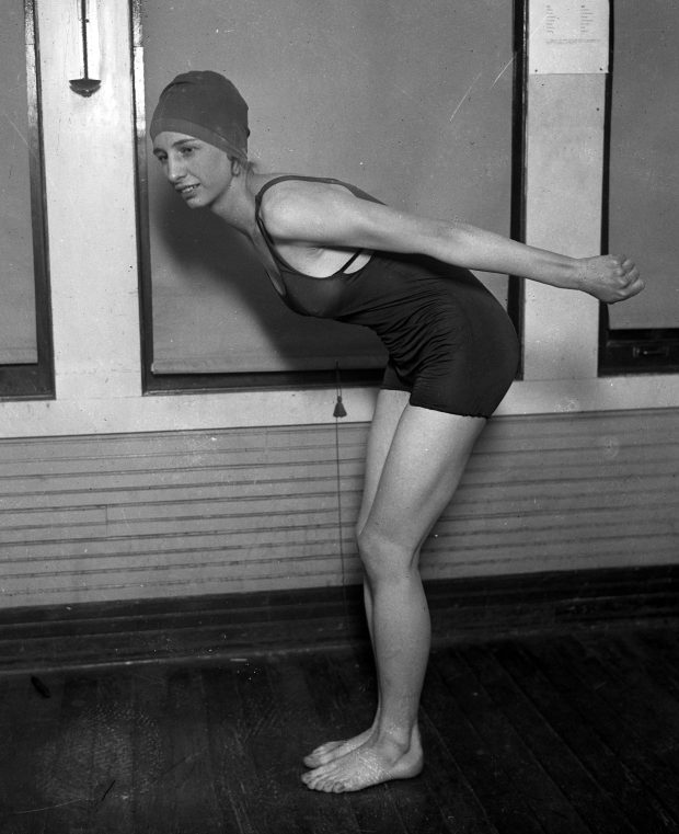 Sybil Bauer, the swimming champ who won the gold medal in the 100-meter backstroke at the 1924 Summer Olympics, circa 1920s. (Chicago Tribune historical photo) 