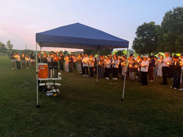 A candlelight vigil was held by the Tibetan community in Evanston on Sep. 9, 2024 as part of its continued search for missing Skokie woman Tsering "Dolma" Wangyal. Dolma was last seen on July 15 in Evanston, according to Skokie police. (Richard Requena/Pioneer Press)