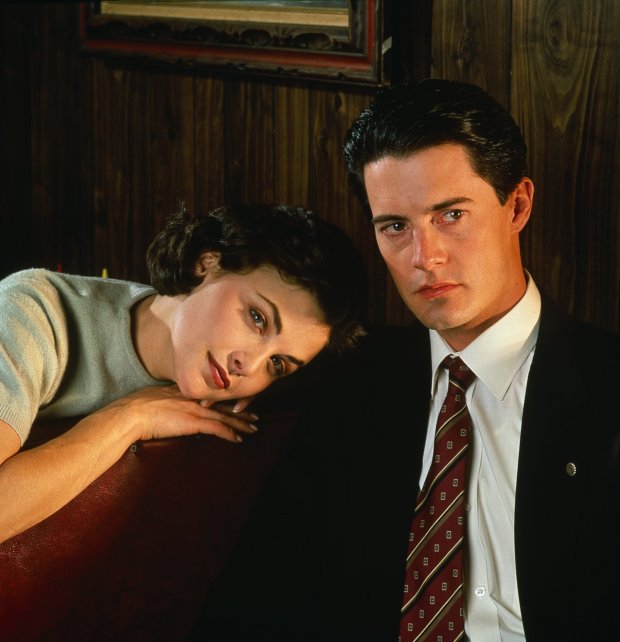 Sherilyn Fenn and Kyle MacLachlan in "Twin Peaks." (ABC-TV)