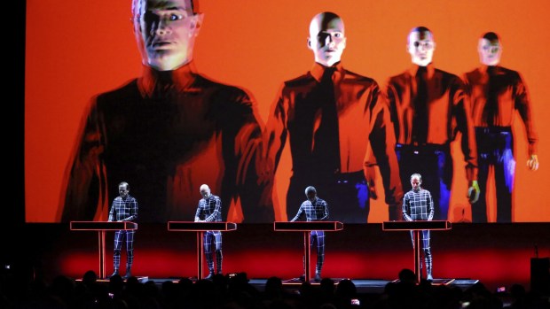 Kraftwerk performs at the Riviera Theatre in Chicago on March 27, 2014.