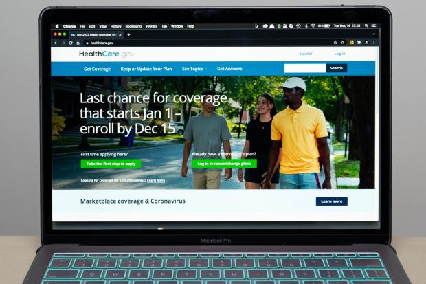 The healthcare.gov website is seen on Dec. 14, 2021. (AP Photo/Alex Brandon, File)