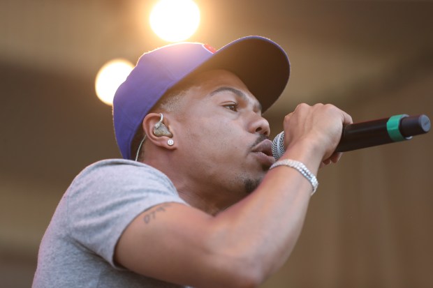 Taylor Bennett performs at the Petrillo Music Shell during Taste of Chicago at Grant Park on July, 12, 2019, in Chicago. (John J. Kim/Chicago Tribune)