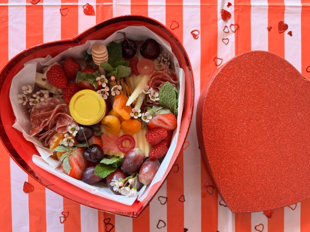 Heart-shaped charcuterie at Alma. (Alex Laviolette)