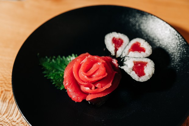 An akami tuna rose from Sushi-san. (Lindsay Eberly x Eberly Film Lab)