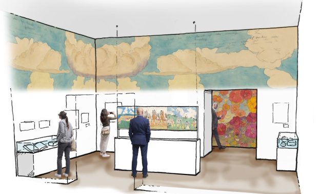 Rendering of what will be the Darger Gallery in the Intuit Art Museum at 756 N. Milwaukee Ave. in Chicago, set to reopen to the public April 25, 2025. (Provided by IAM)