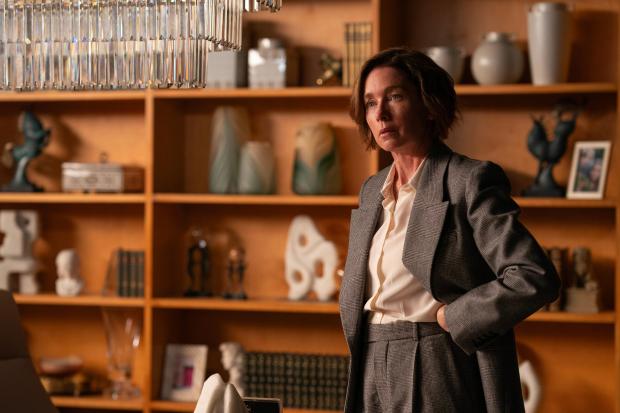 Julianne Nicholson stars as a tech billionaire with a master plan in the thriller "Paradise." (Brian Roedel/Hulu)