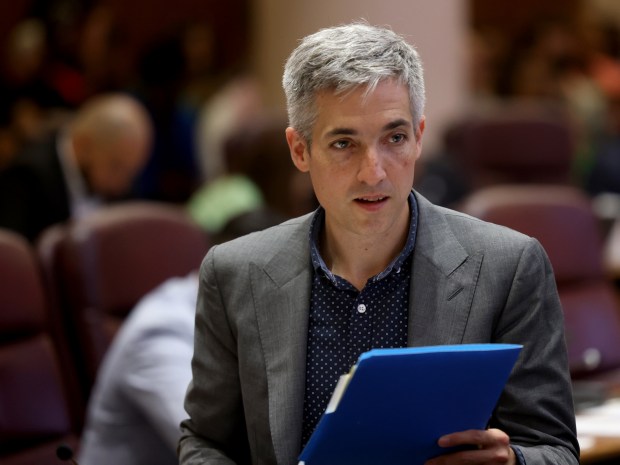 Ald. Daniel La Spata at a Chicago City Council meeting at City Hall on June 12, 2024. (Antonio Perez/Chicago Tribune)