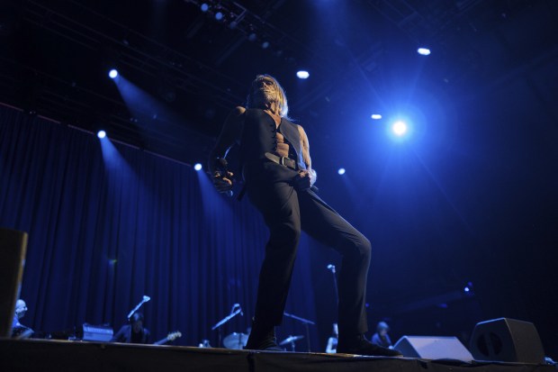 Iggy Pop performs at the Salt Shed in March 2023. (Lou Foglia / Chicago Tribune)