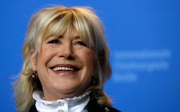 FILE - British actress and singer Marianne Faithfull poses during a photo-call for her movie 'Irina Palm' at the 57th International Film Festival Berlin 'Berlinale' in Berlin, Tuesday, Feb. 13, 2007. (AP Photo/Markus Schreiber, File)