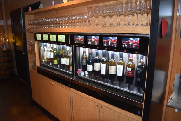 There's more than beer at Tapville Social in Naperville. There are 16 pour-your-own wine selections to choose from as well. (Steve Metsch/Naperville Sun)