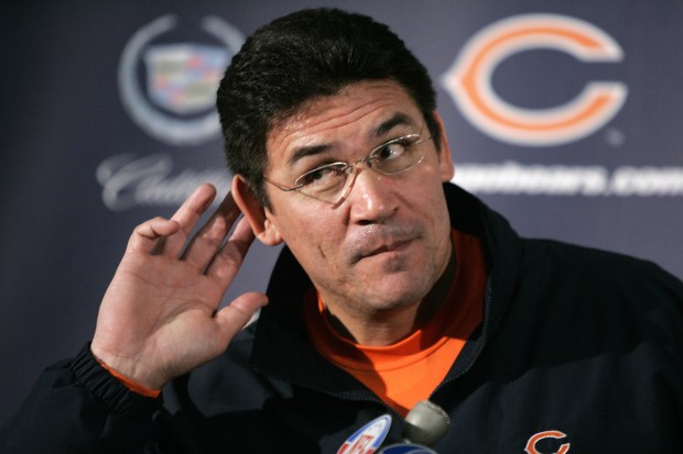 Bears defensive coordinator Ron Rivera during a news conference on Jan. 18, 2007, at Halas Hall. (Jim Prisching/Chicago Tribune)