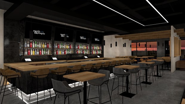 A rendition of the bar area of North & Maple Kitchen and Bar in New Lenox. (Jimmy Kollintzas)