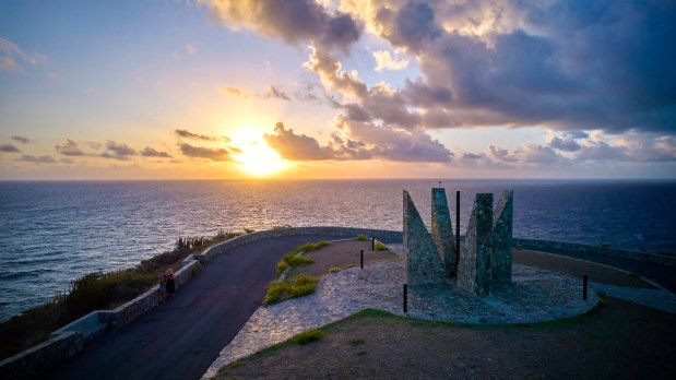 In St. Croix, a sundial called the Millennium Monument rises at Point Udall, which is considered the easternmost point of the U.S. (U.S. Virgin Islands Department of Tourism)