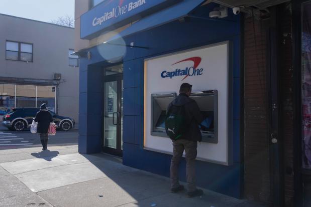 FILE A Capital One bank branch in Brooklyn on Feb. 29, 2024. Capital One defrauded depositors of more than $2 billion by operating two separate, nearly identically named account options 360 Savings and 360 Performance Savings according to a lawsuit filed by the Consumer Financial Protection Bureau on Jan. 14, 2025. (Hiroko Masuike/The New York Times)