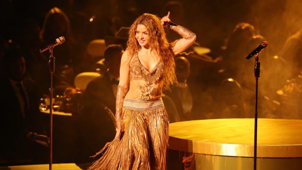 Shakira performs during the 67th annual Grammy Awards on Feb. 2, 2025, in Los Angeles. (Amy Sussman/Getty Images)