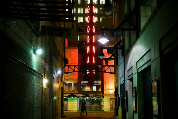 The Goodman Theatre in Chicago in 2014, as seen from Nederlander Alley. (Armando L. Sanchez/Chicago Tribune)