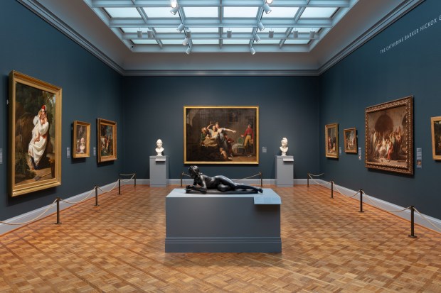 Installation view of "French Neoclassical Paintings from The Horvitz Collection at the Art Institute of Chicago" in 2024. (Jonathan Mathias/AIC)