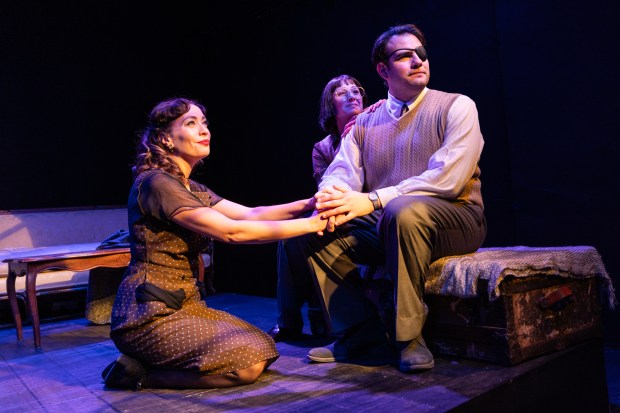 Katherine Schwartz, Shannon Bachelder and Raúl Alonso in "A Bright Room Called Day" by Blank Theatre Company. (Steven Townshend)