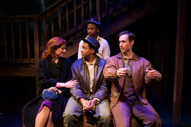 Laura Nelson, Tamarus Harvell, James Lewis and Nick Trengove in "Native Son" by Lifeline Theatre. (Jackie Jasperson)