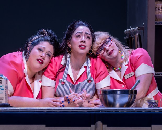 Teressa LaGamba, Michelle Lauto and Kelly Felthous in "Waitress" at the Paramount Theatre in Aurora. (Brett Beiner)