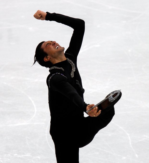 USA's Evan Lysacek, skates in the free skating program of the Men's figure skating at the Pacific Coliseum, in Vancouver , B.C. on Thursday, February 18, 2010. "2010 Winter Olympics " (Nuccio DiNuzzo/ Chicago Tribune) B58299311Z.1 ....OUTSIDE TRIBUNE CO.- NO MAGS, NO SALES, NO INTERNET, NO TV, NEW YORK TIMES OUT, CHICAGO OUT, NO DIGITAL MANIPULATION... (games, Canada)