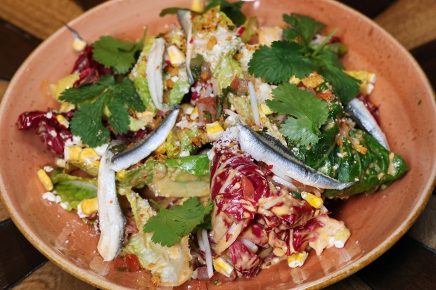 The Mexican Caesar salad at Mariscos San Pedro. (Terrence Antonio James/Chicago Tribune)