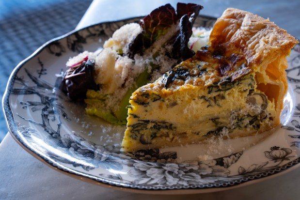 Quiche at Petite Vie on Feb. 13, 2025. (E. Jason Wambsgans/Chicago Tribune)