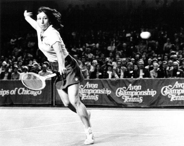 More than 9,000 fans gathered at the International Amphitheatre in Chicago on Feb. 1, 1981 to watch first-seed Martina Navratilova defeat 18-year-old Hanna Mandlikova 6-4, 6-2 to claim the Avon Championships of Chicago. Matches were played on carpet courts (Carl Hugare/Chicago Tribune)Folder Description: Navratilova, Martina Folder Extended Description: Tennis Action 1981 - 1982 Title: NAVRATILOVA, MARTINA TENNIS ACTION 1981-1982 Subject: NAVRATILOVA, MARTINA User Upload Caption: More than 9,000 fans gathered at the International Amphitheatre in Chicago on Feb. 1, 1981 to watch first-seed Martina Navratilova defeat 18-year-old Hanna Mandlikova 6-4, 6-2 to claim the Avon Championships of Chicago. Matches were played on carpet courts (Carl Hugare/Chicago Tribune) Folder Description: Navratilova, Martina Folder Extended Description: Tennis Action 1981 - 1982 Title: NAVRATILOVA, MARTINA TENNIS ACTION 1981-1982 Subject: NAVRATILOVA, MARTINA