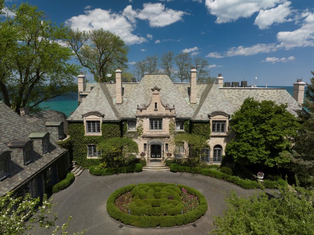 A seven-bedroom, 13,894-square foot mansion on Lake Michigan in Winnetka is available for $35 million, making it the Chicago area's highest asking price for a home. (David Ward)