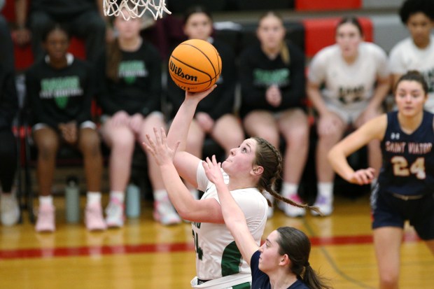 Grayslake Central's Annie Wolff goes to the basket for a layup