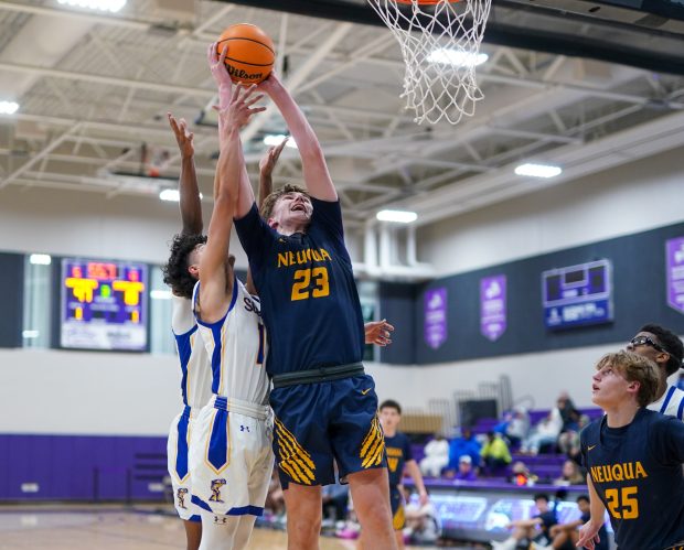 Neuqua Valley's Cole Kelly grabs a rebound