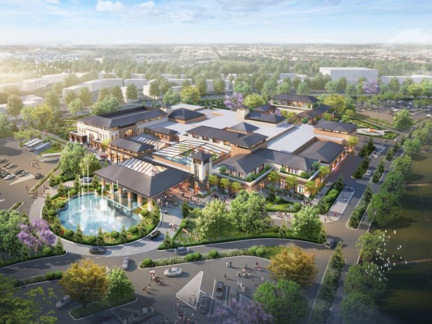 This rendering shows Full House Resorts' plans for its permanent American Place resort and casino in Waukegan.