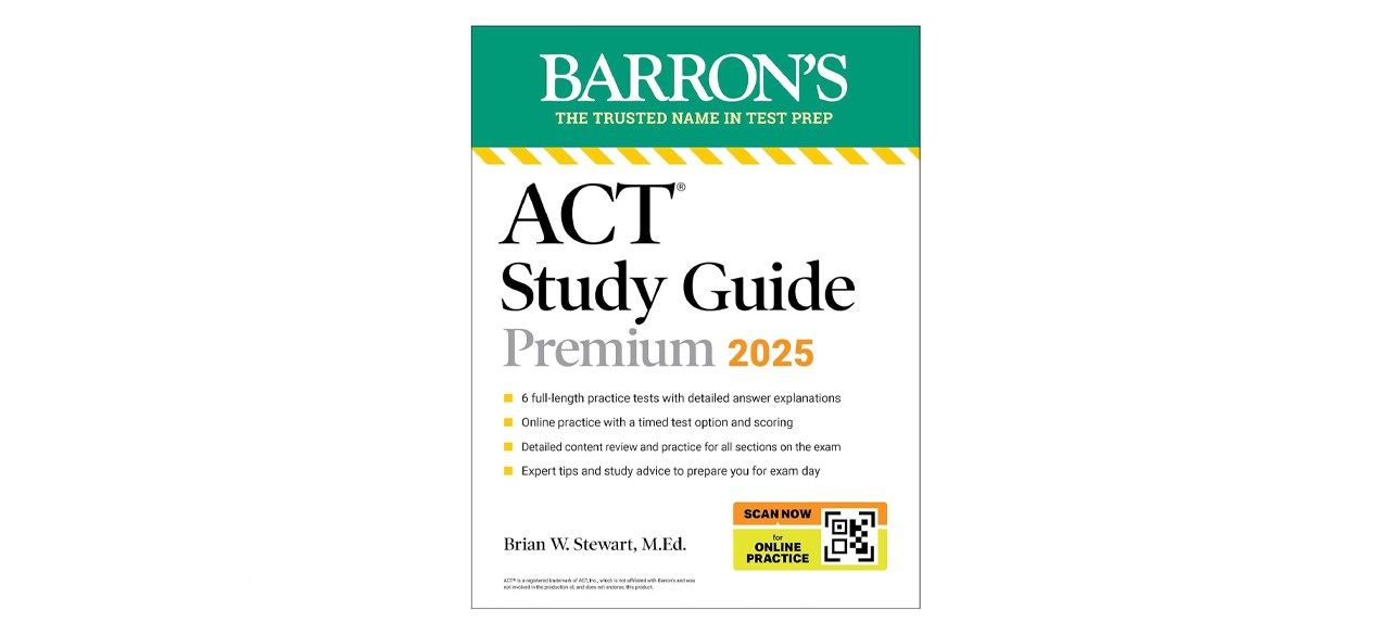 ACT Study Guide Premium, 2025: 6 Practice Tests + Comprehensive Review + Online Practice (Barron's ACT Prep)