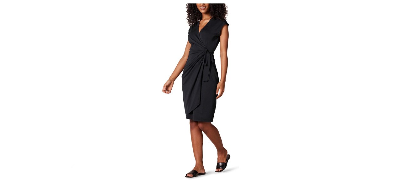 Amazon Essentials Women's Classic Cap Sleeve Wrap Dress