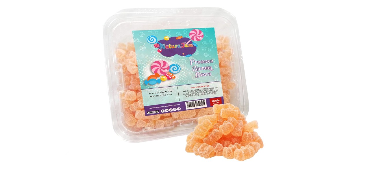 Champagne-flavored gummy bears