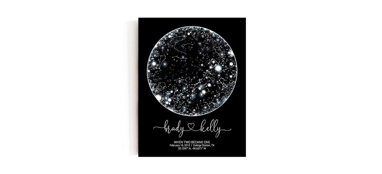 Sky Print Art Personalized Constellation Map